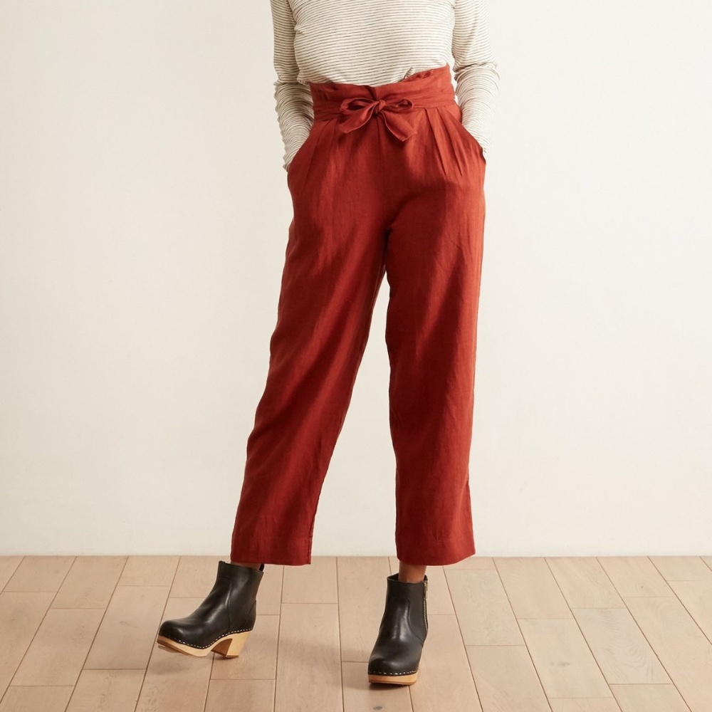 Sugar Candy Mountain Linen Tulum Pant, Navy Blue ~ Small